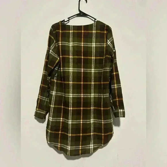 NWT CUPSHE Moriah Gingham Curved Hem Short Dress Size S Flannel Green - Picture 6 of 6